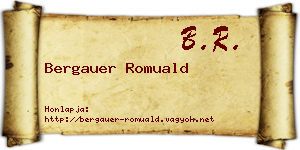 Bergauer Romuald névjegykártya